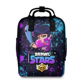 Женский рюкзак 3D с принтом BRAWL STARS BIBI в городе Новоалтайск, 100% полиэстер | лямки с регулируемой длиной, сверху ручки, чтобы рюкзак нести как сумку. Основное отделение закрывается на молнию, как и внешний карман. Внутри два дополнительных кармана, один из которых закрывается на молнию. По бокам два дополнительных кармашка, куда поместится маленькая бутылочка
 | bibi | brawl | brawl stars | crow | leon | max | sally | shark | stars | акула | биби | бравл | бравл старс | браво старс | игра | компьютерная | кров | леон | леон акула | старс | шарк