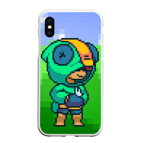 Чехол для iPhone XS Max матовый с принтом Brawl Stars Leon pixel в городе Новоалтайск, Силикон | Область печати: задняя сторона чехла, без боковых панелей | 3x3 | 3на3 | 8бит | android | barley | brawl stars | brawlball | defend | epic brawler | ios | legendary | leon | moba | supercell | броул старт | драка звёзд | леон | моба | суперцелл