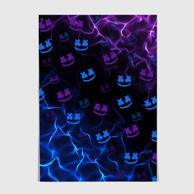 Постер с принтом Marshmello в городе Новоалтайск, 100% бумага
 | бумага, плотность 150 мг. Матовая, но за счет высокого коэффициента гладкости имеет небольшой блеск и дает на свету блики, но в отличии от глянцевой бумаги не покрыта лаком | fortnite | fortnite2 | marshmello | игра | маршмеллоу | призрак | тень | фортнайт | черная дыра