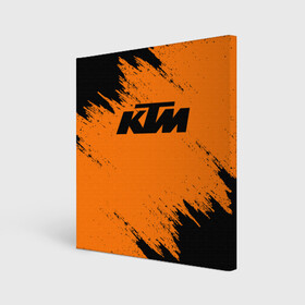 Холст квадратный с принтом KTM в городе Новоалтайск, 100% ПВХ |  | enduro | ktm | moto | motocycle | sportmotorcycle | ктм | мото | мотоспорт