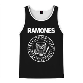 Мужская майка 3D с принтом RAMONES в городе Новоалтайск, 100% полиэстер | круглая горловина, приталенный силуэт, длина до линии бедра. Пройма и горловина окантованы тонкой бейкой | america | ramones | rock | usa | америка | джонни рамон | джоуи рамон | ди ди рамон | клем бурк | кристофер уорд | марки рамон | рамоунз | ричи рамон | рок | сша | томми рамон