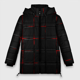 Женская зимняя куртка 3D с принтом 3D Плиты Red & Black в городе Новоалтайск, верх — 100% полиэстер; подкладка — 100% полиэстер; утеплитель — 100% полиэстер | длина ниже бедра, силуэт Оверсайз. Есть воротник-стойка, отстегивающийся капюшон и ветрозащитная планка. 

Боковые карманы с листочкой на кнопках и внутренний карман на молнии | 3d | 3д | 3д полосы | led | led подсветка | красночерный | красный | полосы | свет | свечение | текстуры | черно красный | черный