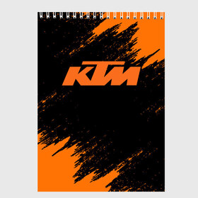 Скетчбук с принтом KTM в городе Новоалтайск, 100% бумага
 | 48 листов, плотность листов — 100 г/м2, плотность картонной обложки — 250 г/м2. Листы скреплены сверху удобной пружинной спиралью | Тематика изображения на принте: enduro | ktm | moto | moto sport | motocycle | sportmotorcycle | ктм | мото | мото спорт | мотоспорт | спорт мото