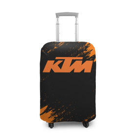 Чехол для чемодана 3D с принтом KTM в городе Новоалтайск, 86% полиэфир, 14% спандекс | двустороннее нанесение принта, прорези для ручек и колес | enduro | ktm | moto | moto sport | motocycle | sportmotorcycle | ктм | мото | мото спорт | мотоспорт | спорт мото