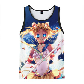 Мужская майка 3D с принтом SAILOR MOON в городе Новоалтайск, 100% полиэстер | круглая горловина, приталенный силуэт, длина до линии бедра. Пройма и горловина окантованы тонкой бейкой | anime | japan | manga | sailor moon | аниме | девочка | девушка | лунная призма | манга | сейлор мун | сэйлор мун | япония