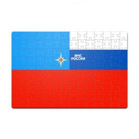 Пазл магнитный 126 элементов с принтом Флаг МЧС России в городе Новоалтайск, полимерный материал с магнитным слоем | 126 деталей, размер изделия —  180*270 мм | 112 | 23 февраля | 27 декабря | герб | гкчс | знак | лого | логотип | министерство | мчс | мчс россии | мчсник | по чрезвычайным ситуациям | пожарный | россии | рф | символ | символика | ситуации | служба