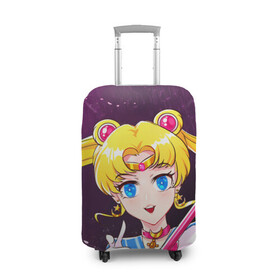 Чехол для чемодана 3D с принтом Sailor Moon в городе Новоалтайск, 86% полиэфир, 14% спандекс | двустороннее нанесение принта, прорези для ручек и колес | anime | japan | manga | sailor moon | аниме | девочка | девушка | луна | лунная призма | манга | сейлор мун | сэйлор мун | япония