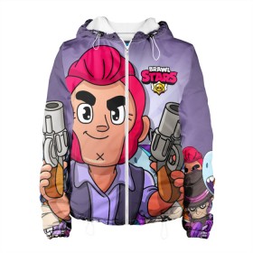 Женская куртка 3D с принтом BRAWL STARS COLT в городе Новоалтайск, ткань верха — 100% полиэстер, подклад — флис | прямой крой, подол и капюшон оформлены резинкой с фиксаторами, два кармана без застежек по бокам, один большой потайной карман на груди. Карман на груди застегивается на липучку | brawl stars | brawl stars colt | brawler | colt | бравл старз | бравлер | кольт