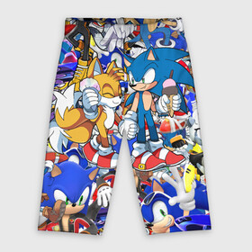 Велосипедки 3D с принтом SONIC PATTERN | СОНИК (Z) в городе Новоалтайск,  |  | amy rose | blaze the cat | hedgehog | sega | silver | sonic | доктор эггман | ёж соник | ехидна наклз | кошка блейз | метал соник | сега | сильвер | соник