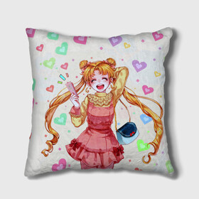 Подушка 3D с принтом SAILOR MOON в городе Новоалтайск, наволочка – 100% полиэстер, наполнитель – холлофайбер (легкий наполнитель, не вызывает аллергию). | состоит из подушки и наволочки. Наволочка на молнии, легко снимается для стирки | anime | japan | manga | sailor moon | аниме | девочка | девушка | луна | лунная призма | манга | сейлор мун | сэйлор мун | япония