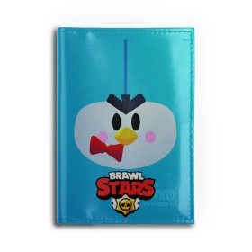 Обложка для автодокументов с принтом Brawl Stars Penguin в городе Новоалтайск, натуральная кожа |  размер 19,9*13 см; внутри 4 больших “конверта” для документов и один маленький отдел — туда идеально встанут права | penguin | pengvin | pingvin | пенгвин | пингвин