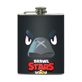 Фляга с принтом Brawl Stars Voron в городе Новоалтайск, металлический корпус | емкость 0,22 л, размер 125 х 94 мм. Виниловая наклейка запечатывается полностью | Тематика изображения на принте: voron | ворон