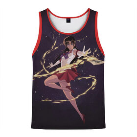 Мужская майка 3D с принтом SAILOR MARS в городе Новоалтайск, 100% полиэстер | круглая горловина, приталенный силуэт, длина до линии бедра. Пройма и горловина окантованы тонкой бейкой | anime | japan | manga | sailor moon | аниме | девочка | девушка | луна | лунная призма | манга | сейлор мун | сэйлор мун | япония