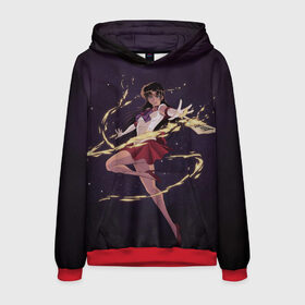 Мужская толстовка 3D с принтом SAILOR MARS в городе Новоалтайск, 100% полиэстер | двухслойный капюшон со шнурком для регулировки, мягкие манжеты на рукавах и по низу толстовки, спереди карман-кенгуру с мягким внутренним слоем. | anime | japan | manga | sailor moon | аниме | девочка | девушка | луна | лунная призма | манга | сейлор мун | сэйлор мун | япония