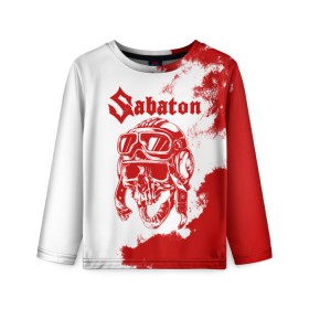 Детский лонгслив 3D с принтом Sabaton в городе Новоалтайск, 100% полиэстер | длинные рукава, круглый вырез горловины, полуприлегающий силуэт
 | battle | panzerkampf | primo victoria | sabaton | the art of war | the great war | атака мертвецов | бисмарк | броден | войны | группа | йоаким | латный ботинок | метал | ночные ведьмы | пауэр | рок | рыцарские доспехи | сабатон