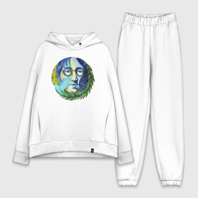 Женский костюм хлопок Oversize с принтом John Lennon в городе Новоалтайск,  |  | beatles | imagine | john | lennon | the beatles | автограф | битлз | битлы | группа | джон | купить | леннон | леннона | очки | рок н ролл | с группы | хиппи