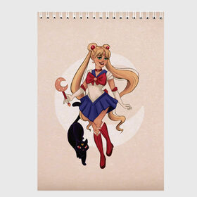 Скетчбук с принтом Sailor Moon в городе Новоалтайск, 100% бумага
 | 48 листов, плотность листов — 100 г/м2, плотность картонной обложки — 250 г/м2. Листы скреплены сверху удобной пружинной спиралью | anime | japan | manga | sailor moon | аниме | девочка | девушка | луна | лунная призма | манга | сейлор мун | сэйлор мун | япония