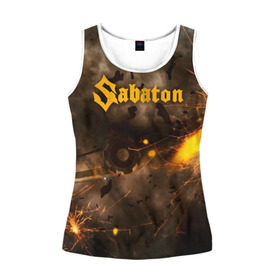 Женская майка 3D с принтом Sabaton в городе Новоалтайск, 100% полиэстер | круглая горловина, прямой силуэт, длина до линии бедра | battle | panzerkampf | primo victoria | sabaton | the art of war | the great war | атака мертвецов | бисмарк | броден | войны | группа | йоаким | латный ботинок | метал | ночные ведьмы | пауэр | рок | рыцарские доспехи | сабатон