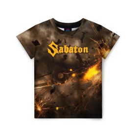 Детская футболка 3D с принтом Sabaton в городе Новоалтайск, 100% гипоаллергенный полиэфир | прямой крой, круглый вырез горловины, длина до линии бедер, чуть спущенное плечо, ткань немного тянется | battle | panzerkampf | primo victoria | sabaton | the art of war | the great war | атака мертвецов | бисмарк | броден | войны | группа | йоаким | латный ботинок | метал | ночные ведьмы | пауэр | рок | рыцарские доспехи | сабатон