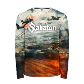 Мужской лонгслив 3D с принтом Sabaton в городе Новоалтайск, 100% полиэстер | длинные рукава, круглый вырез горловины, полуприлегающий силуэт | battle | panzerkampf | primo victoria | sabaton | the art of war | the great war | атака мертвецов | бисмарк | броден | войны | группа | йоаким | латный ботинок | метал | ночные ведьмы | пауэр | рок | рыцарские доспехи | сабатон