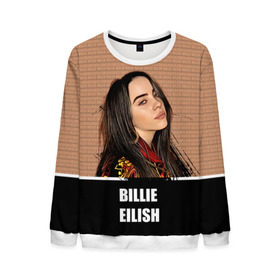 Мужской свитшот 3D с принтом Billie Eilish в городе Новоалтайск, 100% полиэстер с мягким внутренним слоем | круглый вырез горловины, мягкая резинка на манжетах и поясе, свободная посадка по фигуре | billie eilish | билли айлиш | музыка
