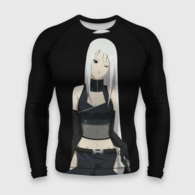 Мужской рашгард 3D с принтом Ninja Girl Kunoichi в городе Новоалтайск,  |  | аниме | девушка | длинные волосы | кунаи | милая девушка | ниндзя | черная одежда