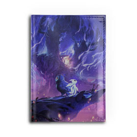 Обложка для автодокументов с принтом Ori and the Will of the Wisps в городе Новоалтайск, натуральная кожа |  размер 19,9*13 см; внутри 4 больших “конверта” для документов и один маленький отдел — туда идеально встанут права | ori | ori and the will of the wisps | игра | игры | ори | ори 2 | платформер
