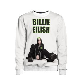 Детский свитшот 3D с принтом Billie Eilish в городе Новоалтайск, 100% полиэстер | свободная посадка, прямой крой, мягкая тканевая резинка на рукавах и понизу свитшота | billie eilish | билли айлиш | музыка