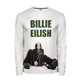 Мужской лонгслив 3D с принтом Billie Eilish в городе Новоалтайск, 100% полиэстер | длинные рукава, круглый вырез горловины, полуприлегающий силуэт | billie eilish | билли айлиш | музыка