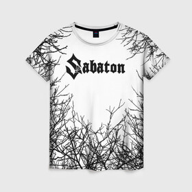 Женская футболка 3D с принтом SABATON в городе Новоалтайск, 100% полиэфир ( синтетическое хлопкоподобное полотно) | прямой крой, круглый вырез горловины, длина до линии бедер | primo victoria | sabaton | йоаким броден | радио тапка. | сабатон