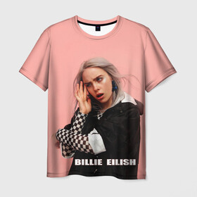 Мужская футболка 3D с принтом Billie Eilish в городе Новоалтайск, 100% полиэфир | прямой крой, круглый вырез горловины, длина до линии бедер | bad guy | billie eilish | артист | билли айлиш | музыка | певец | фото