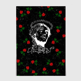 Постер с принтом LIL PEEP (ROSE) в городе Новоалтайск, 100% бумага
 | бумага, плотность 150 мг. Матовая, но за счет высокого коэффициента гладкости имеет небольшой блеск и дает на свету блики, но в отличии от глянцевой бумаги не покрыта лаком | alone | boy | hell | hell boy | lil | lil peep | peep | rap | sad | лил пип | маленький пип | пип | реп | рэп