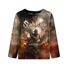 Детский лонгслив 3D с принтом Sabaton в городе Новоалтайск, 100% полиэстер | длинные рукава, круглый вырез горловины, полуприлегающий силуэт
 | battle | panzerkampf | primo victoria | sabaton | the art of war | the great war | атака мертвецов | бисмарк | броден | войны | группа | йоаким | латный ботинок | метал | ночные ведьмы | пауэр | рок | рыцарские доспехи | сабатон