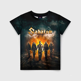 Детская футболка 3D с принтом Sabaton в городе Новоалтайск, 100% гипоаллергенный полиэфир | прямой крой, круглый вырез горловины, длина до линии бедер, чуть спущенное плечо, ткань немного тянется | battle | panzerkampf | primo victoria | sabaton | the art of war | the great war | атака мертвецов | бисмарк | броден | войны | группа | йоаким | латный ботинок | метал | ночные ведьмы | пауэр | рок | рыцарские доспехи | сабатон