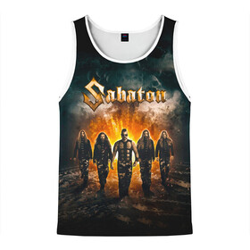 Мужская майка 3D с принтом Sabaton в городе Новоалтайск, 100% полиэстер | круглая горловина, приталенный силуэт, длина до линии бедра. Пройма и горловина окантованы тонкой бейкой | battle | panzerkampf | primo victoria | sabaton | the art of war | the great war | атака мертвецов | бисмарк | броден | войны | группа | йоаким | латный ботинок | метал | ночные ведьмы | пауэр | рок | рыцарские доспехи | сабатон