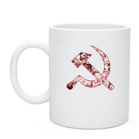 Кружка с принтом Anime USSR в городе Новоалтайск, керамика | объем — 330 мл, диаметр — 80 мм. Принт наносится на бока кружки, можно сделать два разных изображения | ahegao | anime | chan | hammer | manga | sickle | ussr | аниме | ахегао | герб | манга | молот | серп | серп и молот | символ | ссср | тян