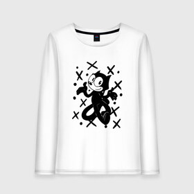 Женский лонгслив хлопок с принтом Felix The Cat в городе Новоалтайск, 100% хлопок |  | cat | felix | the | детские | женские | и | кот | кота | кошка | мужские | принт | с котами | с котом | с кошкой | с принтом | супер | супер кот | феликс | черная | черного кота | черной | черный