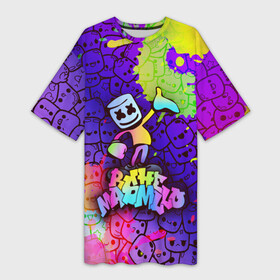 Платье-футболка 3D с принтом Marshmello (Oko) в городе Новоалтайск,  |  | dj | marshmello | oko | взлет | висит | граффити | губы | денс | диджей | дым | дэнс | звезда | звезды | зефир | зуб | инопланетянин | комсток | космос | кристофер | луне | маршмелло | маршмеллоу | маршмело | музыка