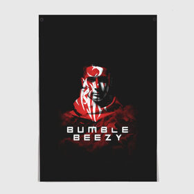 Постер с принтом BUMBLE BEEZY в городе Новоалтайск, 100% бумага
 | бумага, плотность 150 мг. Матовая, но за счет высокого коэффициента гладкости имеет небольшой блеск и дает на свету блики, но в отличии от глянцевой бумаги не покрыта лаком | bamble | beezey | beezy | bumbl | bumble | бамбал | бамбл | бамблбизи | бизи | бумбл