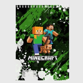 Скетчбук с принтом Minecraft Майнкрафт в городе Новоалтайск, 100% бумага
 | 48 листов, плотность листов — 100 г/м2, плотность картонной обложки — 250 г/м2. Листы скреплены сверху удобной пружинной спиралью | creeper | earth | game | minecraft | minecraft earth | блоки | грифер | игры | квадраты | компьютерная игра | крипер | маинкрафт | майн | майнкравт | майнкрафт