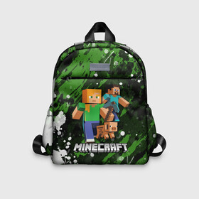 Детский рюкзак 3D с принтом Minecraft   Майнкрафт в городе Новоалтайск, 100% полиэстер | лямки с регулируемой длиной, сверху петелька, чтобы рюкзак можно было повесить на вешалку. Основное отделение закрывается на молнию, как и внешний карман. Внутри дополнительный карман. По бокам два дополнительных кармашка | creeper | earth | game | minecraft | minecraft earth | блоки | грифер | игры | квадраты | компьютерная игра | крипер | маинкрафт | майн | майнкравт | майнкрафт