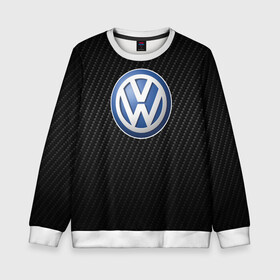 Детский свитшот 3D с принтом Volkswagen Logo | Фольксваген Лого в городе Новоалтайск, 100% полиэстер | свободная посадка, прямой крой, мягкая тканевая резинка на рукавах и понизу свитшота | Тематика изображения на принте: amarok | arteon | caravelle | golf | polo | scirocco | teramont | tiguan | to | touareg | transporter | volkswagen | vw | авто | автомобиль | ам | бренд | карбон | машина | машины | народный автомобиль | фольксваген