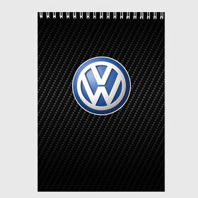 Скетчбук с принтом Volkswagen Logo в городе Новоалтайск, 100% бумага
 | 48 листов, плотность листов — 100 г/м2, плотность картонной обложки — 250 г/м2. Листы скреплены сверху удобной пружинной спиралью | amarok | arteon | caravelle | golf | polo | scirocco | teramont | tiguan | to | touareg | transporter | volkswagen | vw | авто | автомобиль | ам | бренд | карбон | машина | машины | народный автомобиль | фольксваген