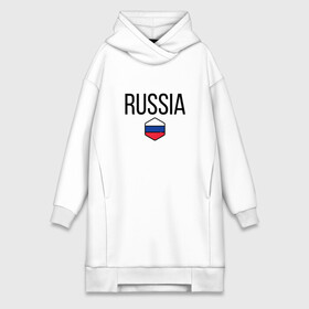 Платье-худи хлопок с принтом Россия в городе Новоалтайск,  |  | flag | great | russia | the | россия | русский | флаг | я