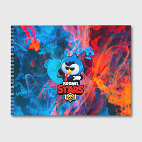 Альбом для рисования с принтом Brawl Stars AGENT P в городе Новоалтайск, 100% бумага
 | матовая бумага, плотность 200 мг. | Тематика изображения на принте: brawl stars скин mr p | крутой агент п | персонаж бравл старс | пингвин в очках