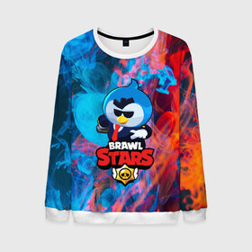 Мужской свитшот 3D с принтом Brawl Stars AGENT P в городе Новоалтайск, 100% полиэстер с мягким внутренним слоем | круглый вырез горловины, мягкая резинка на манжетах и поясе, свободная посадка по фигуре | brawl stars скин mr p | крутой агент п | персонаж бравл старс | пингвин в очках