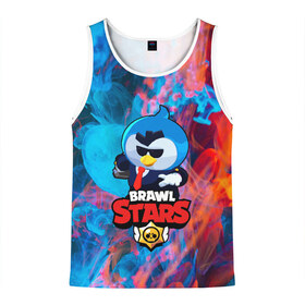 Мужская майка 3D с принтом Brawl Stars AGENT P в городе Новоалтайск, 100% полиэстер | круглая горловина, приталенный силуэт, длина до линии бедра. Пройма и горловина окантованы тонкой бейкой | brawl stars скин mr p | крутой агент п | персонаж бравл старс | пингвин в очках