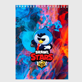Скетчбук с принтом Brawl Stars AGENT P в городе Новоалтайск, 100% бумага
 | 48 листов, плотность листов — 100 г/м2, плотность картонной обложки — 250 г/м2. Листы скреплены сверху удобной пружинной спиралью | Тематика изображения на принте: brawl stars скин mr p | крутой агент п | персонаж бравл старс | пингвин в очках