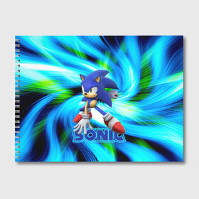 Альбом для рисования с принтом Sonic в городе Новоалтайск, 100% бумага
 | матовая бумага, плотность 200 мг. | game | sonic | sonic the hedgehog | видеоигра | доктор эггман | ёж | ёж соник | игра | сега | синий антропоморфный ёж | соник | соник в кино