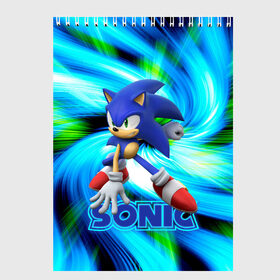 Скетчбук с принтом Sonic в городе Новоалтайск, 100% бумага
 | 48 листов, плотность листов — 100 г/м2, плотность картонной обложки — 250 г/м2. Листы скреплены сверху удобной пружинной спиралью | game | sonic | sonic the hedgehog | видеоигра | доктор эггман | ёж | ёж соник | игра | сега | синий антропоморфный ёж | соник | соник в кино